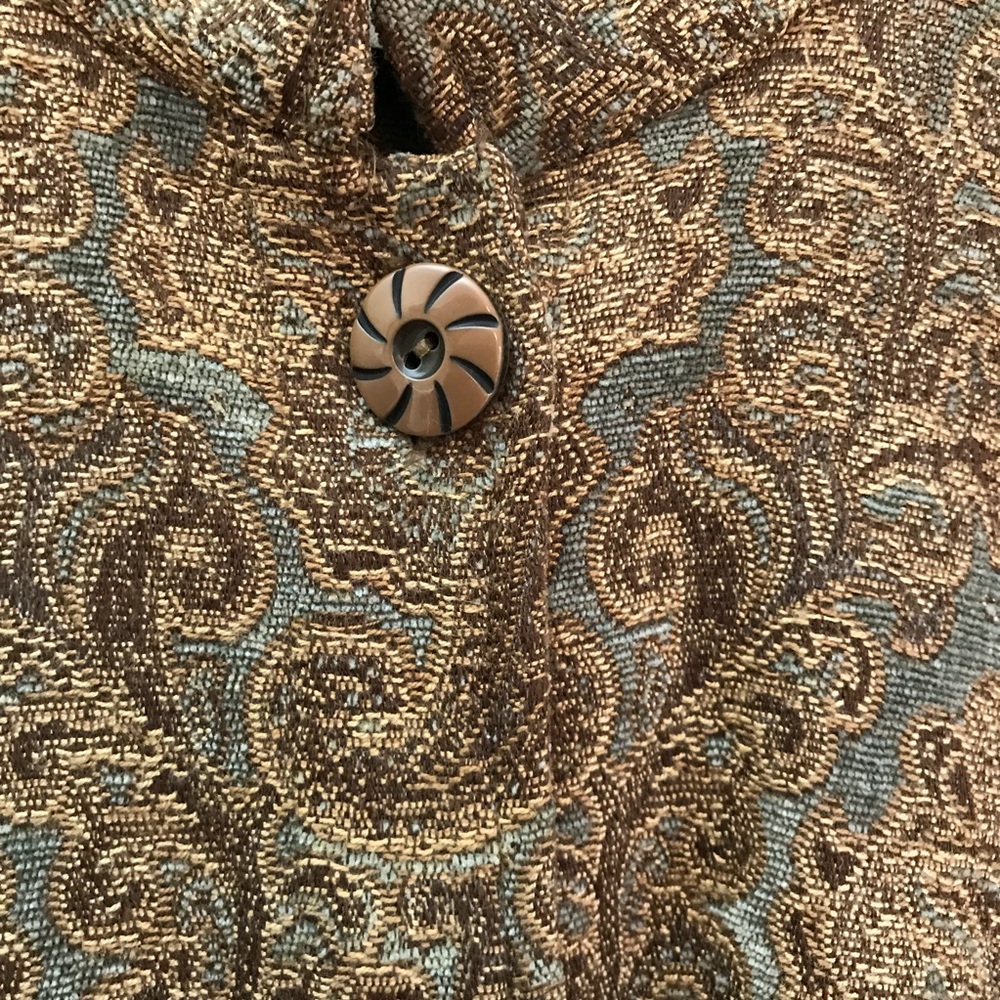 Flashback Tapestry Jacket Blue Brown Paisley Print - image 6